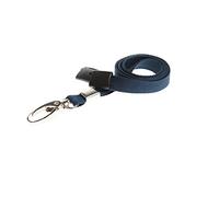 ID Card IT Lanyard Neck Strap ID Card Pass Badge Holder for NHS, teachers, staff, work office, schools (Pack of 10) (Navy Blue & 10 Holders)