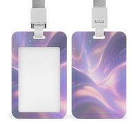 ID Card Protector Phantom Lights Id Badge Holder with Lanyard for Work Office Nurse Teacher Women Student Gifts