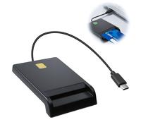 ID Card Reader Type C Smart Card Reader Support SD TF MMC SIM CAC DNIE ATM Smart Chip Card ID Card Reader Compatible with Windows