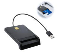 ID Card Reader, USB Smart Card Readers, DOD Military USB Common Access CAC Leitor Cartao Cidadao for Download, Reading, Track and Analyse Compatible with Windows (All), Linux/Unix, MacOS X (All)