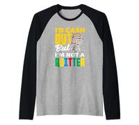 Id Cash Out Not A Quitter Casino Slot Machine Raglan Baseball Tee