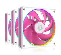ID-COOLING AF-127-PINK Trio 3 Pack Case Fans Pink Fans Daisy-Chained 120mm Computer Fan for Radiator/CPU Air Cooler/Computer Case