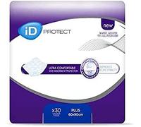 ID Expert Protect Plus Incontinence Bed Protector, Fast Absorption Disposable Absorbent Sheets, Ultra Comfort, Size 60 cm x 90 cm, Pack of 30