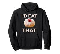 I'd Eat That Hanukkah Sufganiyot Jewish Donuts Latke Menorah Pullover Hoodie