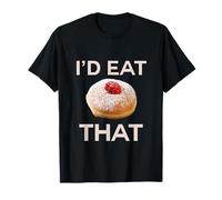 I'd Eat That Hanukkah Sufganiyot Jewish Donuts Latke Menorah T-Shirt