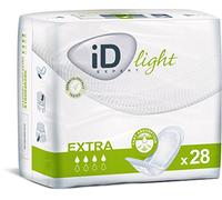 iD Essential Light Pads Extra Plus Urinary Incontinence Pads | 1 Pack of 28 | Fast Absorption, Extra Protection, Odour Control, Leak Protection, Long-Lasting Dryness, Discreet Design