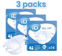iD Expert Incontinence Slip Plus Extra Large (XL) 3 packs of 14 (42 Slips)