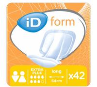 iD Form Extra Plus Long | Incontinence Pads | 4 Packs of 42 | Incontinence Pads, Odour Control, Hypoallergenic Incontinence Pads, Highly Absorbent Pads, Anti-Leak Protection