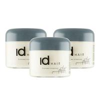 Id HAIR - Extreme Titanium - Professional hair wax for men - Extreme hold and medium shine for short hair - Paraben free, 100ml (pack of 3)