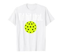 I'd Hit that Pickleball Funny Pickleball I'd Hit that Value Graphic T-Shirt, Men, White, XL