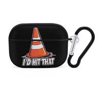 I'd Hit That Traffic Cone Light Hard Shell Case Skin Accessories Cover with Hanging Loop Compatible with AirPods Pro 2