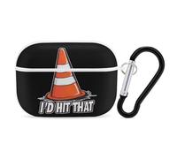 I'd Hit That Traffic Cone Light Hard Shell Case Skin Accessories Cover with Hanging Loop Compatible with AirPods Pro 2