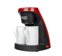 ID Italian Coffee Duo Pro Coffee Maker, 450 W-IDECUCOF02, 450 W, 0.24 Litres, Stainless Steel, Black, Red