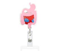 ID Label Holder, Badge Holder Clip, Retractable ID Clip, Compact & Lightweight, Easy to Attach, 6cm, for Staff, Workplace, School, Conference, Nurses, Doctors, Surgeons, Hospital