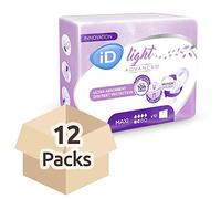 iD Light Advanced Incontinence Pads for Women - Maxi (12 Packs of 10)