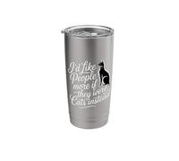 I'd Like People More If They were Cats Instead - Stainless Steel Insulated Tumbler