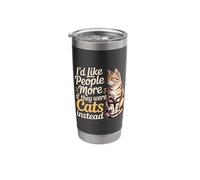 I'd Like People More If They were Cats Instead - Stainless Steel Insulated Tumbler