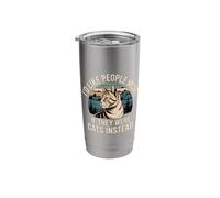 I'd Like People More If They were Cats Instead - Stainless Steel Insulated Tumbler