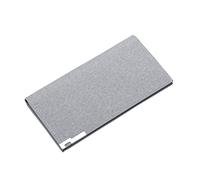 ID Long Wallet Hasp Canvas Solid Color Men Open Purse Multiple Card Slots Clutch Bag 7 plus Phone Case Wallet for Women (Grey, One Size)