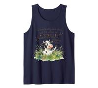 Id Love to Stay and Chat But Id Rather Do Anything Else Cow Tank Top