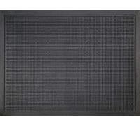 ID M51, Matt Light Door Mat Rubber Bristles Black 80 x 60 x 1.6 cm