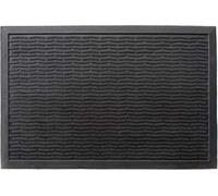 ID Mat 4060 Picots Grat' Black Rubber Doormat 60 x 40 x 0.6cm