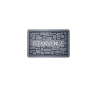 ID Matte 406002 flock' Prints Welcome Door Mat Pebbles Polypropylene Fibre Gel/Latex Grey 60 x 40 cm)