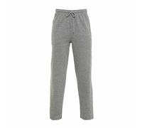 ID Mens Open Hem Joggers Fleece Jogging Bottoms Pants Casual Trousers (UK, Alpha, M, Slim, Regular, Grey)