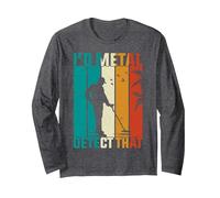 I'd Metal Detect That Long Sleeve T-Shirt, Adult Unisex, Dark Heather Grey, Small