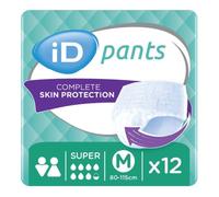 1 x iD Pants Super Incontinence Pull Up Pants Unisex - Medium - Pack of 12