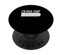 I'd Peg That Cribbage Humor Board Game Joke PopSockets Adhesive PopGrip