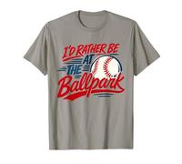 I'd Rather at the Ballparks Little Leagues Baseball Fans T-Shirt