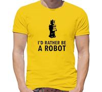 I'd Rather Be A Robot - Mens T-Shirt - Yellow - Medium