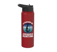 I'd Rather Be Arrowhead Hunting Spear Hunting Hunter Stainless Steel Insulated Water Bottle