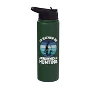 I'd Rather Be Arrowhead Hunting Spear Hunting Hunter Stainless Steel Insulated Water Bottle