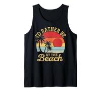 I'd Rather Be at The Beach Vacation Summer Tank Top