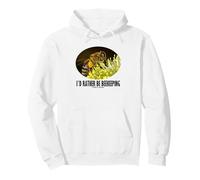 I'd Rather Be Beekeeping (Honey Bee Collecting Pollen) Pullover Hoodie