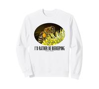 I'd Rather Be Beekeeping (Honey Bee Collecting Pollen) Sweatshirt