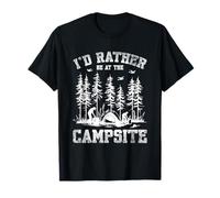 I'd Rather Be Camping Outdoor Adventure Nature T-Shirt