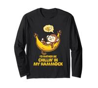 I'd Rather be Chillin' in My Hammock Cute Monkey Camp Kawaii Long Sleeve T-Shirt