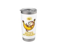 I'd Rather be Chillin' in My Hammock Cute Monkey Camp Kawaii Stainless Steel Insulated Tumbler