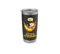 I'd Rather be Chillin' in My Hammock Cute Monkey Camp Kawaii Stainless Steel Insulated Tumbler