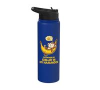 I'd Rather be Chillin' in My Hammock Cute Monkey Camp Kawaii Stainless Steel Insulated Water Bottle