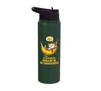 I'd Rather be Chillin' in My Hammock Cute Monkey Camp Kawaii Stainless Steel Insulated Water Bottle