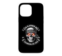 I'd Rather be Cranking My Hog Dank Meme Crank Hog Biker Skul Case for iPhone 13 Pro Max