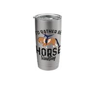 I'd Rather Be Doing Handstand On A Horse Equestrian Vaulting Stainless Steel Insulated Tumbler