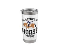 I'd Rather Be Doing Handstand On A Horse Equestrian Vaulting Stainless Steel Insulated Tumbler