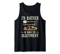 I'd Rather Be Down The Allotment Funny Gardening Plant Tank Top
