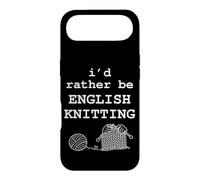 I'd Rather Be English Knitting Funny Knitter Yarn Graphic Case for iPhone Air