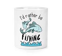 I'd Rather Be Fishing Makeup Brush Pencil Pot